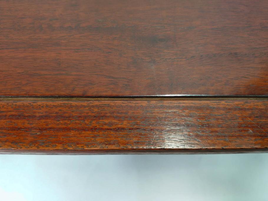 時代物　唐木　斑竹細工　茶道具　巧みを凝らした花台(飾り台、ミニテーブル、ディスプレイ台、華台、平卓)(R-081383)