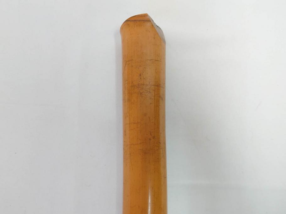時代物　在銘 松月　都山流　竹　銀歌口　金象嵌　継銀　約55cm　1尺8寸　尺八(木管楽器、和楽器、民謡、袋付き、一尺八寸)(R-081385)