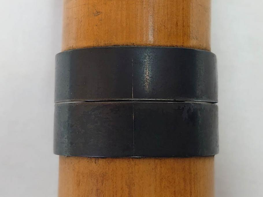 時代物　在銘 松月　都山流　竹　銀歌口　金象嵌　継銀　約55cm　1尺8寸　尺八(木管楽器、和楽器、民謡、袋付き、一尺八寸)(R-081385)