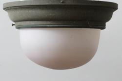 アンティーク照明　戦前　レトロな平笠シェードのペンダントライト(天井照明、吊り下げ照明、電笠)(R-044641)