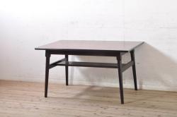 和製ビンテージ　松本民芸家具　シンプルなデザインが取り入れやすいダイニングテーブル(食卓、2人掛け、4人掛け、作業台、ヴィンテージ)(R-072851)