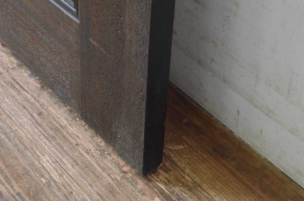 アンティーク建具　大正ロマン　古い洋館で使われていた和洋折衷の引き戸1枚(板戸)(R-065474)
