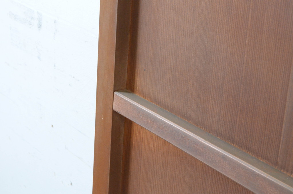 アンティーク建具 黒檀(コクタン)のつまみ付き!!柾目の美しい扉1