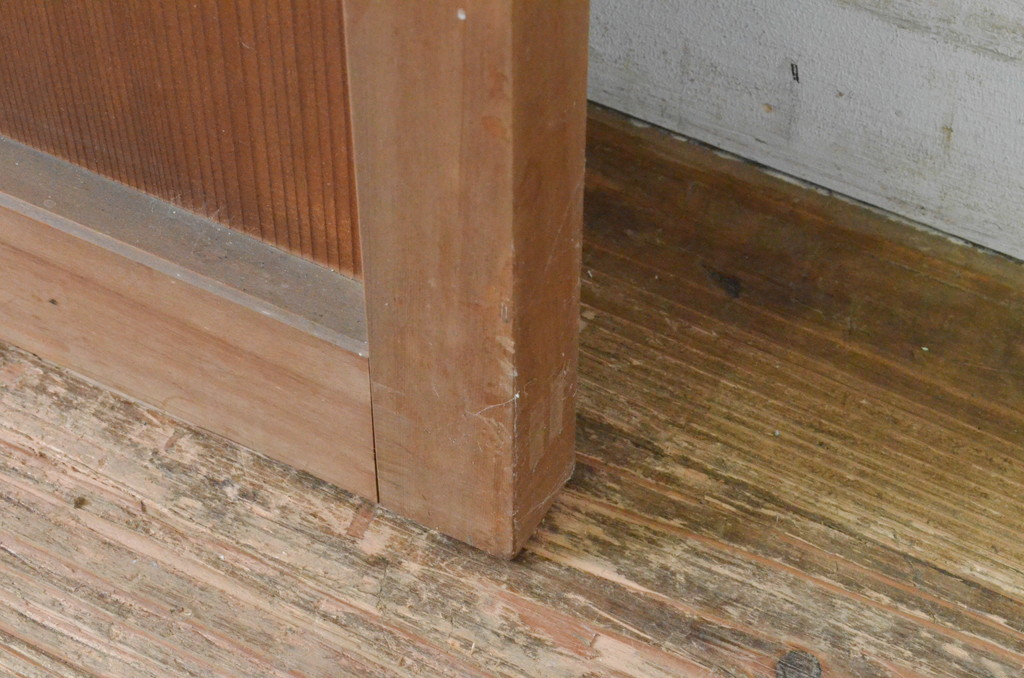 アンティーク建具 黒檀(コクタン)のつまみ付き!!柾目の美しい扉1