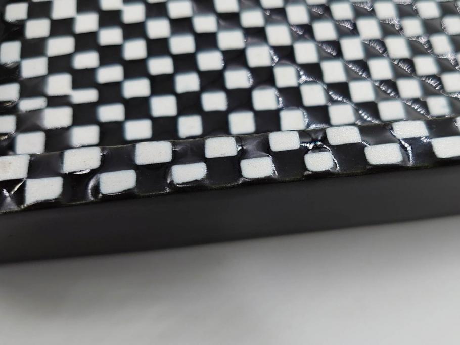 ビンテージ　スウェーデン　GUSTAVSBERG(グスタフスベリ)　DOMINO(ドミノ)　アッシュトレイ　PYNTA(ピンタ)　表情豊かなデザインが目を引くプレート2枚セット(花、フラワー、ヴィンテージ、Stig Lindberg、スティグ・リンドベリ、中皿、大皿、洋食器、北欧)(R-081393)