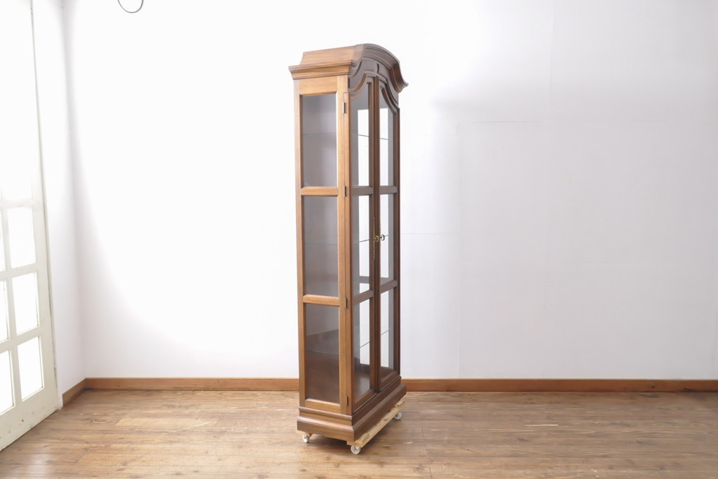 中古　美品　DREXEL HERITAGE(ドレクセルヘリテイジ)　品のある佇まいが魅力的なキュリオケース(定価約62万円)(飾り棚、ガラスショーケース、キャビネット、陳列棚)(R-057450)