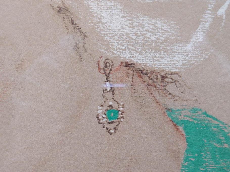 真作　田村能里子　「風の香り」　35/85　サイン入り　リトグラフ(版画、絵画、人物画、額装)(R-075460)