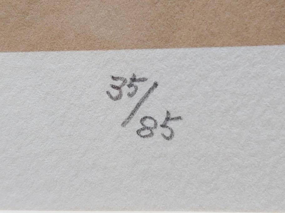 真作　田村能里子　「風の香り」　35/85　サイン入り　リトグラフ(版画、絵画、人物画、額装)(R-075460)
