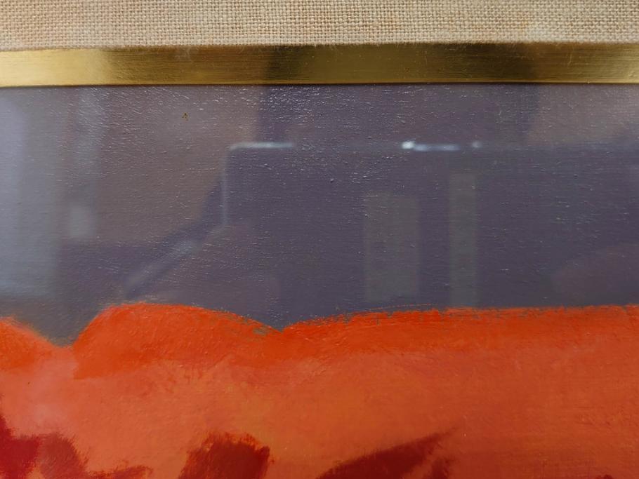 真作　クロード・デュポン=ゴモン　「ひと切れのスイカ」　P5(5号)　絵画(Claude DuPont-Gomont-Gomont、油絵、油彩、静物画、レモン、果物、額装、外箱付き)(R-081401)