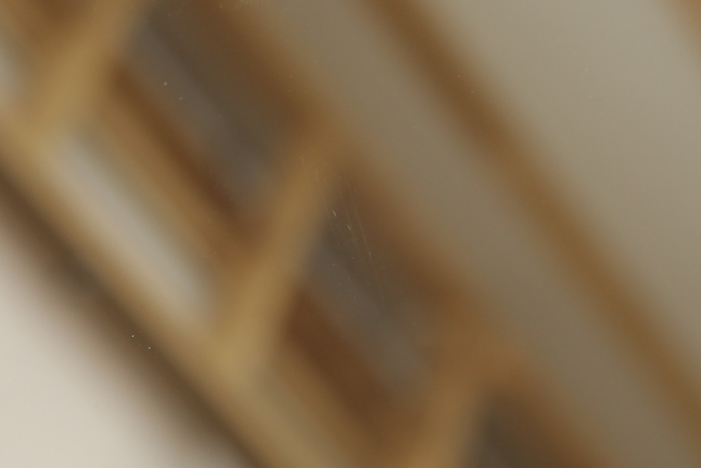 中古　美品　松本民芸家具　透かし彫りが上品なB型姿見(定価約10万円)(ミラー、鏡台)(R-054245)