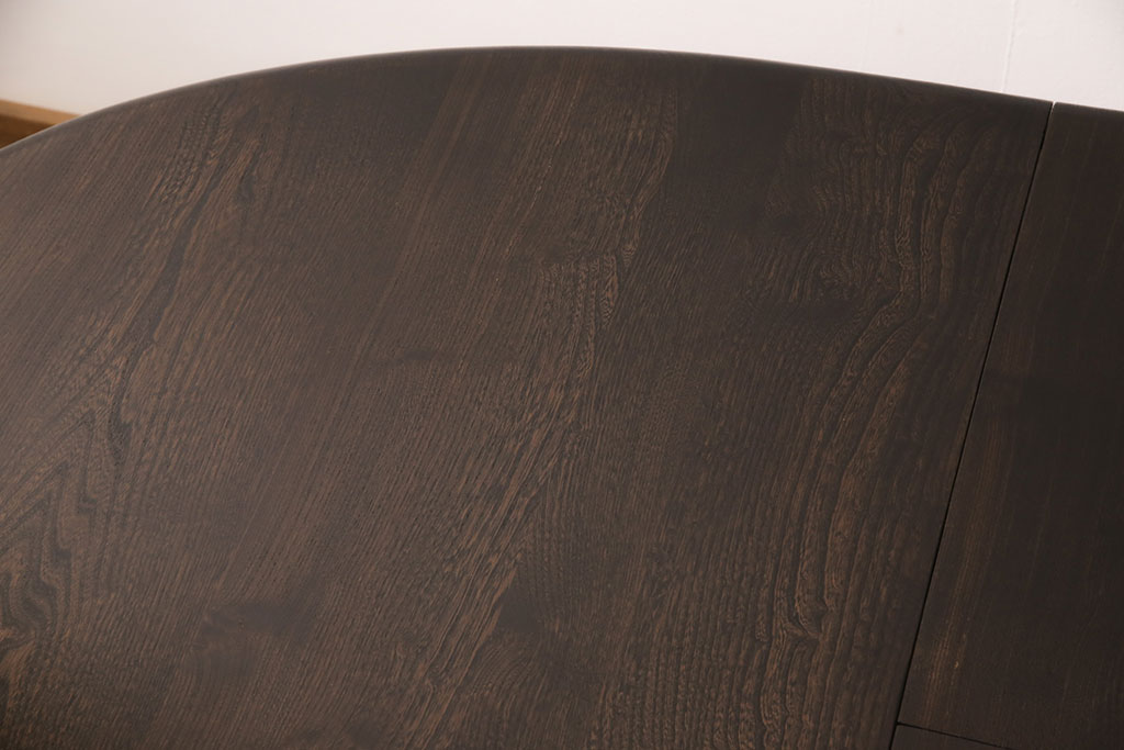 イギリスヴィンテージ　ERCOL(アーコール)　ニレ材　クラシカルな雰囲気漂うドローリーフテーブル(エクステンションテーブル、ダイニングテーブル、ビンテージ)(R-050080)