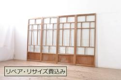 アンティーク建具　どこか懐かしい雰囲気を感じる扉1枚(木製扉、ドア)(R-072534)