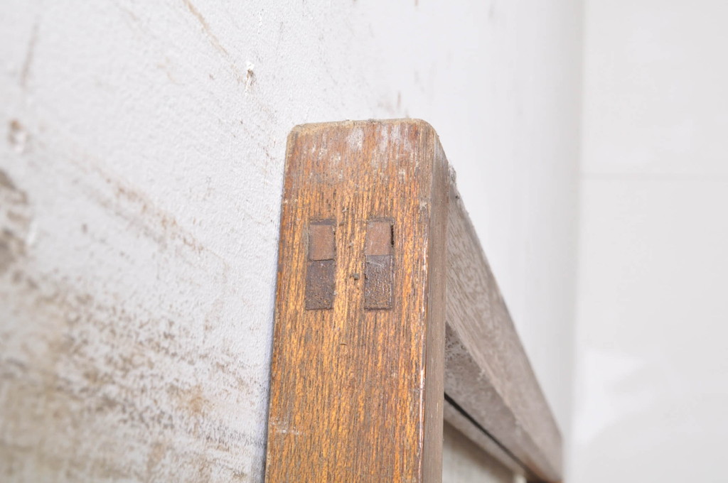 アンティーク建具　どこか懐かしい雰囲気を感じるガラス扉1枚(ドア、ガラス戸)(R-073856)