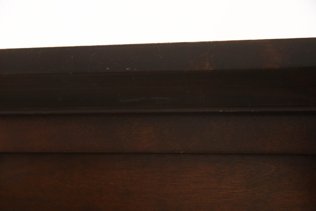 中古　北海道民芸家具　OM175　シックなデザインの下駄箱(シューズラック、靴箱、玄関収納、サイドボード、戸棚)(R-064897)
