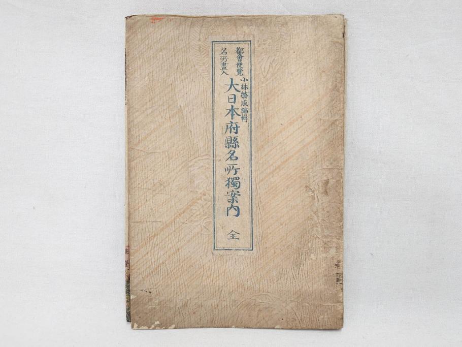 明治14年9月出版　都会便覧名所画入　大日本府県名所独案内(全)　小林栄成　安田安五郎(鳥瞰図、戦前、彩色版画、古地図、印刷物、俯瞰図、十四年)(R-075465)