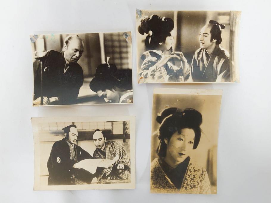 大映　松竹　東映　映画　ブロマイド　写真107枚セット(時代劇、女優、俳優、古写真、白黒写真、小津安二郎、宗方姉妹、赤穂義士、花の白虎隊、邦画)(R-081422)