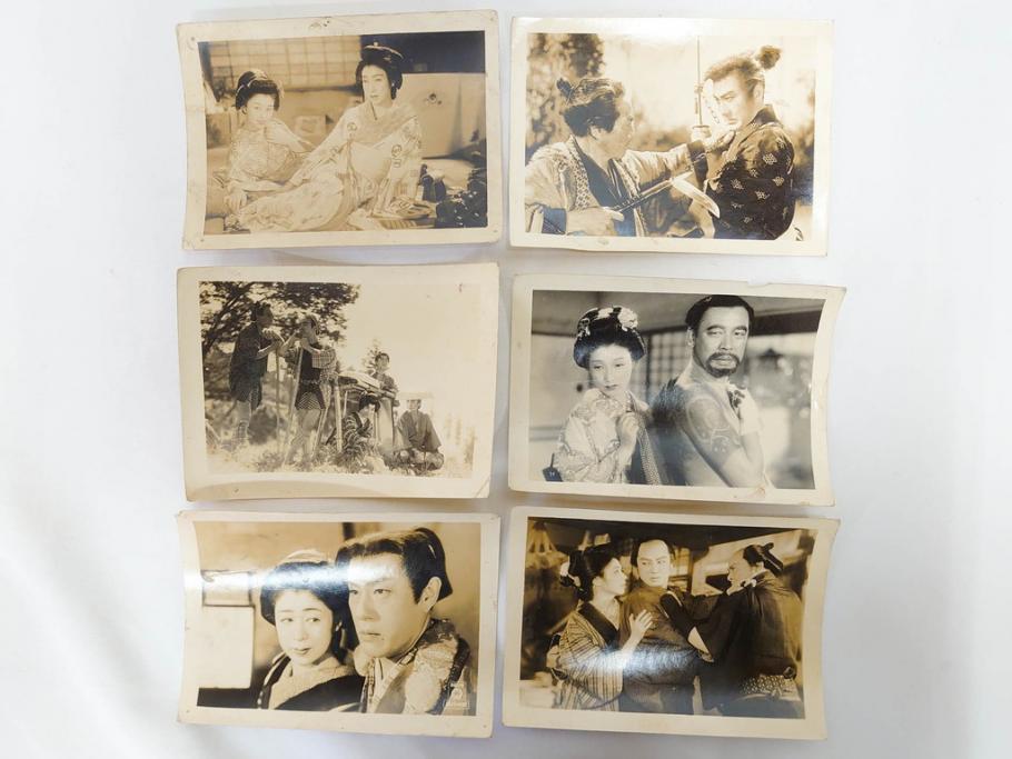 大映　松竹　東映　映画　ブロマイド　写真107枚セット(時代劇、女優、俳優、古写真、白黒写真、小津安二郎、宗方姉妹、赤穂義士、花の白虎隊、邦画)(R-081422)