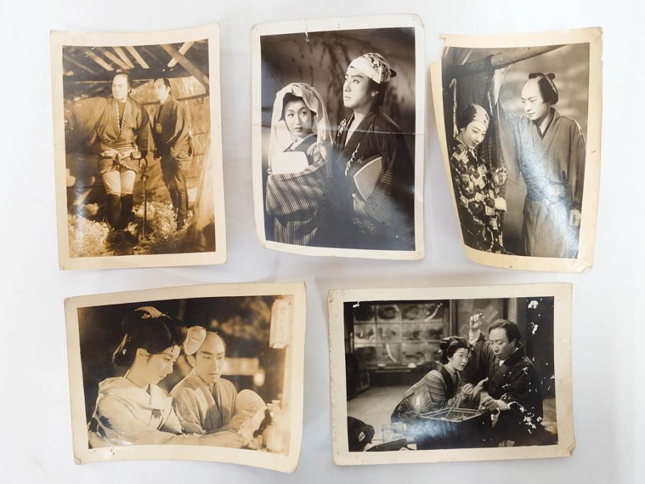大映　松竹　東映　映画　ブロマイド　写真107枚セット(時代劇、女優、俳優、古写真、白黒写真、小津安二郎、宗方姉妹、赤穂義士、花の白虎隊、邦画)(R-081422)