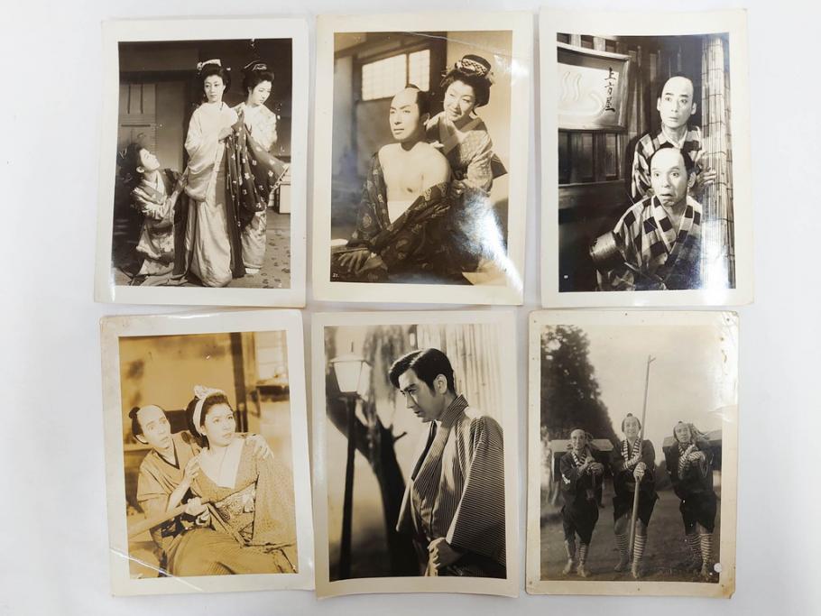 大映　松竹　東映　映画　ブロマイド　写真107枚セット(時代劇、女優、俳優、古写真、白黒写真、小津安二郎、宗方姉妹、赤穂義士、花の白虎隊、邦画)(R-081422)