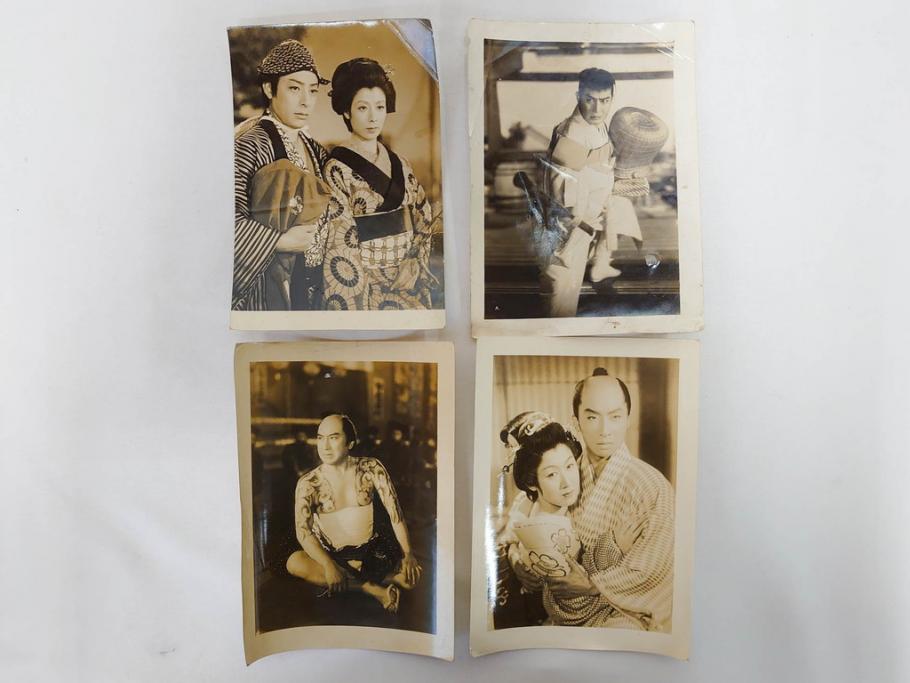大映　松竹　東映　映画　ブロマイド　写真107枚セット(時代劇、女優、俳優、古写真、白黒写真、小津安二郎、宗方姉妹、赤穂義士、花の白虎隊、邦画)(R-081422)