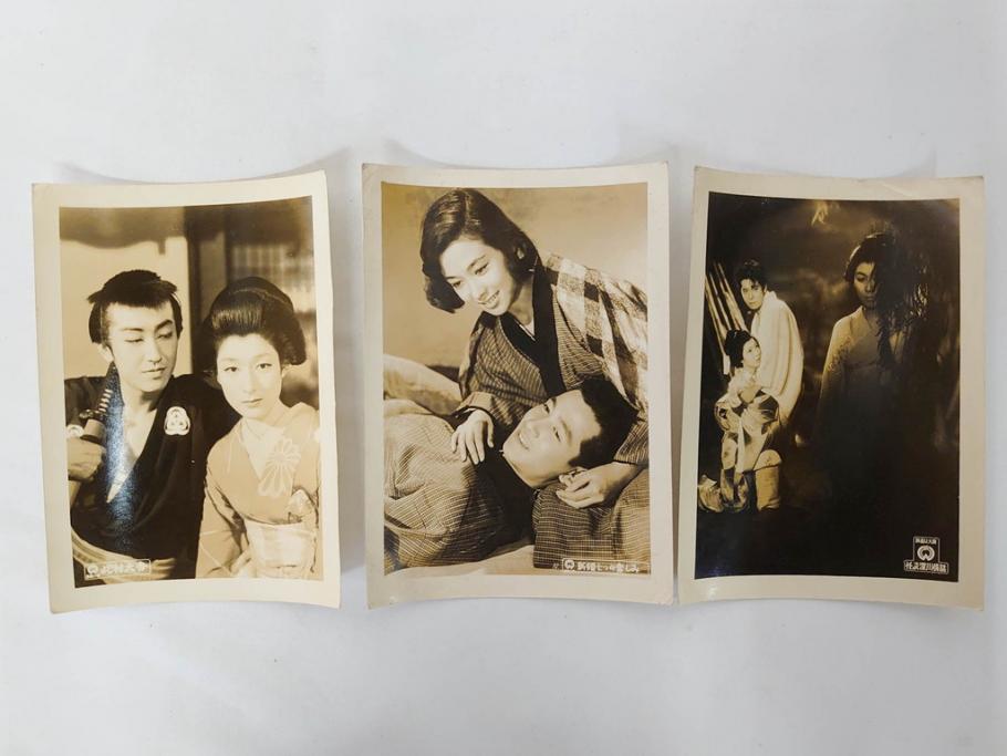 大映　松竹　東映　映画　ブロマイド　写真107枚セット(時代劇、女優、俳優、古写真、白黒写真、小津安二郎、宗方姉妹、赤穂義士、花の白虎隊、邦画)(R-081422)