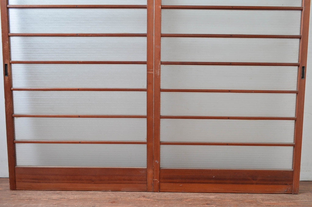 建具 引き戸 モール硝子 2枚