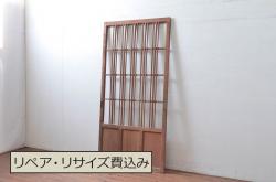 アンティーク建具　古民家インテリアの空間づくりにおすすめの幅広帯戸2枚セット(引き戸、板戸)(R-076059)