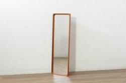 北欧ビンテージ　スウェーデン　GLAS-MÄSTER(グラスマスター)社　チーク材　木のぬくもりを感じる色味が素敵なウォールミラー(姿見、壁掛け鏡、ヴィンテージ)(R-080802)