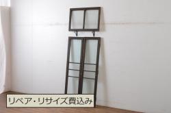 アンティーク建具　大正昭和初期　シンプルな木製扉(板戸、ドア)(R-044934)