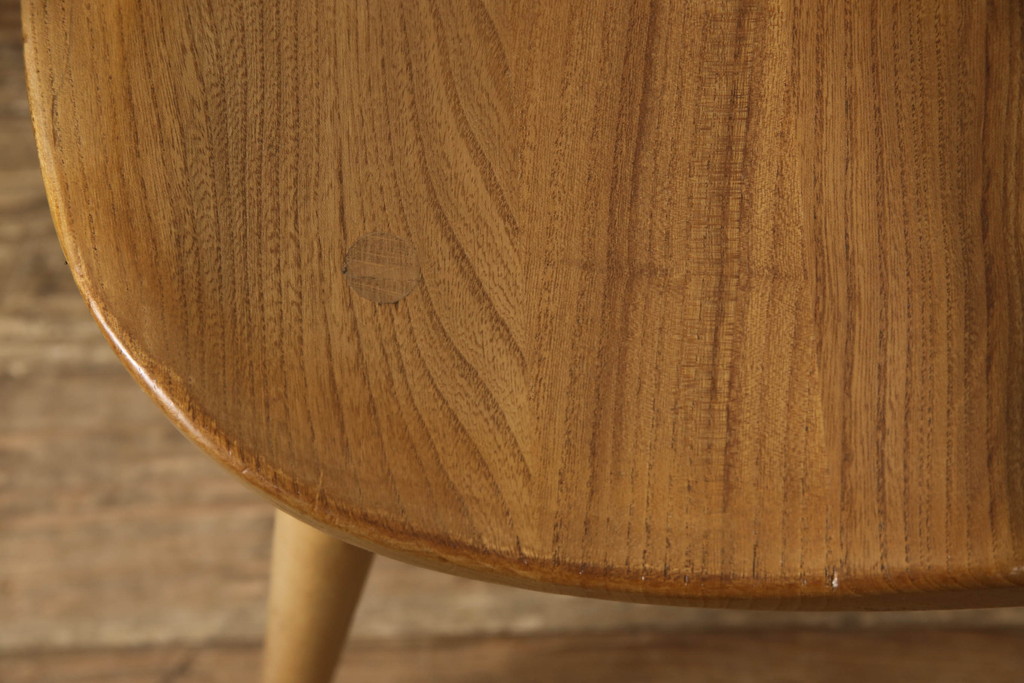 超レア! イギリスビンテージ　ERCOL(アーコール)　洗練されたデザインが格好いいスモーカーズチェア(ダイニングチェア、アームチェア、カウホーンチェア、椅子、イス、ヴィンテージ、英国)(R-066207)