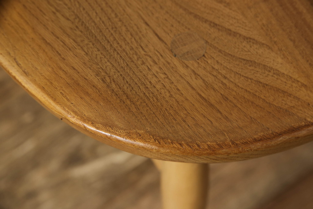 超レア! イギリスビンテージ　ERCOL(アーコール)　洗練されたデザインが格好いいスモーカーズチェア(ダイニングチェア、アームチェア、カウホーンチェア、椅子、イス、ヴィンテージ、英国)(R-066207)