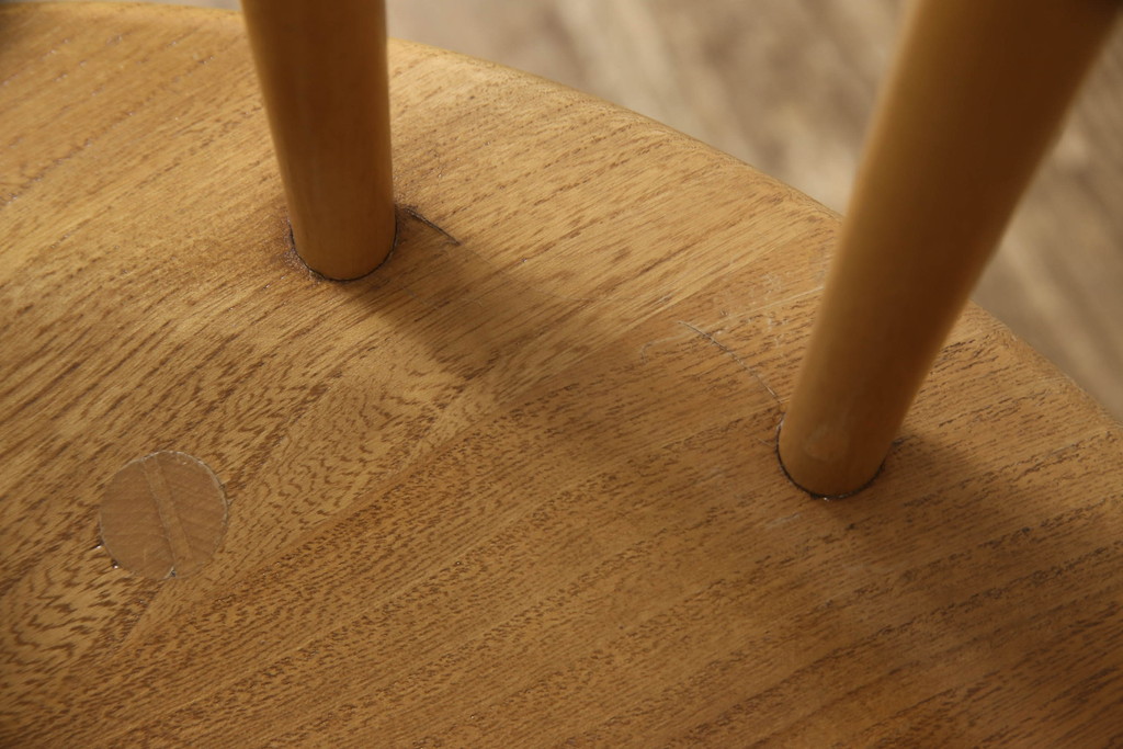 超レア! イギリスビンテージ　ERCOL(アーコール)　洗練されたデザインが格好いいスモーカーズチェア(ダイニングチェア、アームチェア、カウホーンチェア、椅子、イス、ヴィンテージ、英国)(R-066207)
