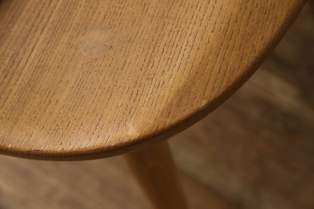 超レア! イギリスビンテージ　ERCOL(アーコール)　洗練されたデザインが格好いいスモーカーズチェア(ダイニングチェア、アームチェア、カウホーンチェア、椅子、イス、ヴィンテージ、英国)(R-066207)