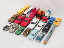 当時物　YONEZAWA TOYS　ASAHI TOYS　アサヒ玩具　DIAPET　ダイヤペット　MODEL PET　モデルペット　自動車　ミニカー　まとめて20点セット(おもちゃ、オモチャ、パトカー、はとバス、タクシー、郵便トラック、TOYOTA、トヨタ、NISSAN、日産、HONDA、ISUZU、MITSUBISHI、三菱、NO.2、6、鉄道シリーズ、電車、フォークリフト)(R-075474)