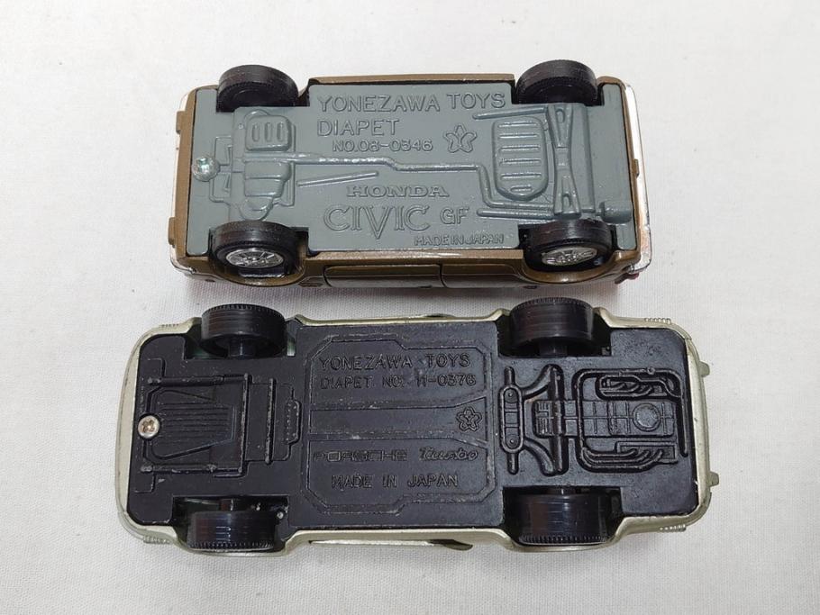 当時物　YONEZAWA TOYS　ASAHI TOYS　アサヒ玩具　DIAPET　ダイヤペット　MODEL PET　モデルペット　自動車　ミニカー　まとめて20点セット(おもちゃ、オモチャ、パトカー、はとバス、タクシー、郵便トラック、TOYOTA、トヨタ、NISSAN、日産、HONDA、ISUZU、MITSUBISHI、三菱、NO.2、6、鉄道シリーズ、電車、フォークリフト)(R-075474)