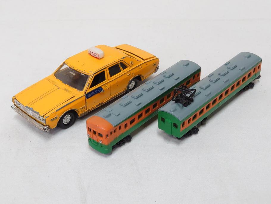 当時物　YONEZAWA TOYS　ASAHI TOYS　アサヒ玩具　DIAPET　ダイヤペット　MODEL PET　モデルペット　自動車　ミニカー　まとめて20点セット(おもちゃ、オモチャ、パトカー、はとバス、タクシー、郵便トラック、TOYOTA、トヨタ、NISSAN、日産、HONDA、ISUZU、MITSUBISHI、三菱、NO.2、6、鉄道シリーズ、電車、フォークリフト)(R-075474)
