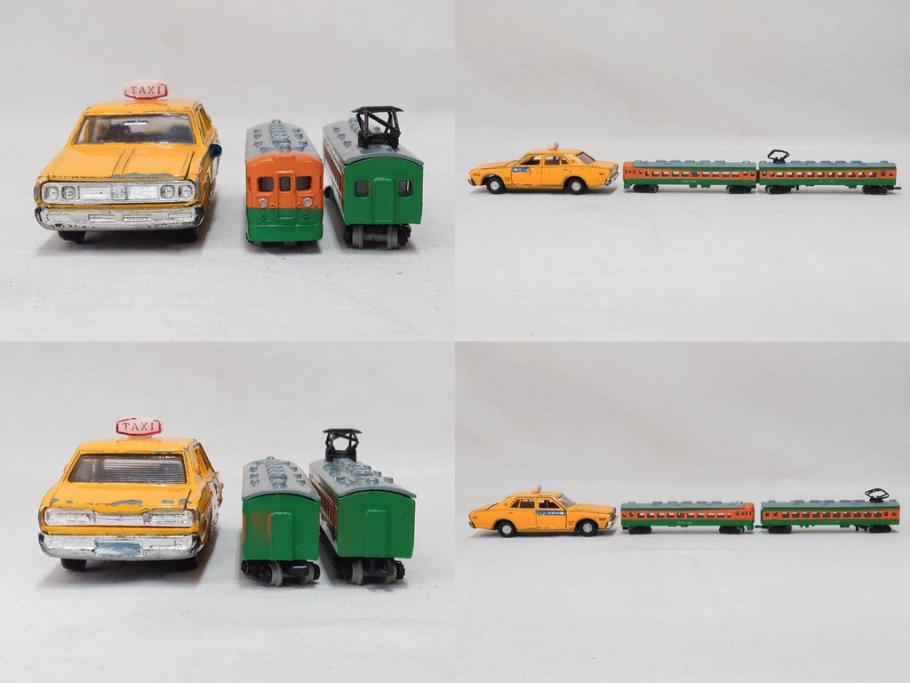 当時物　YONEZAWA TOYS　ASAHI TOYS　アサヒ玩具　DIAPET　ダイヤペット　MODEL PET　モデルペット　自動車　ミニカー　まとめて20点セット(おもちゃ、オモチャ、パトカー、はとバス、タクシー、郵便トラック、TOYOTA、トヨタ、NISSAN、日産、HONDA、ISUZU、MITSUBISHI、三菱、NO.2、6、鉄道シリーズ、電車、フォークリフト)(R-075474)