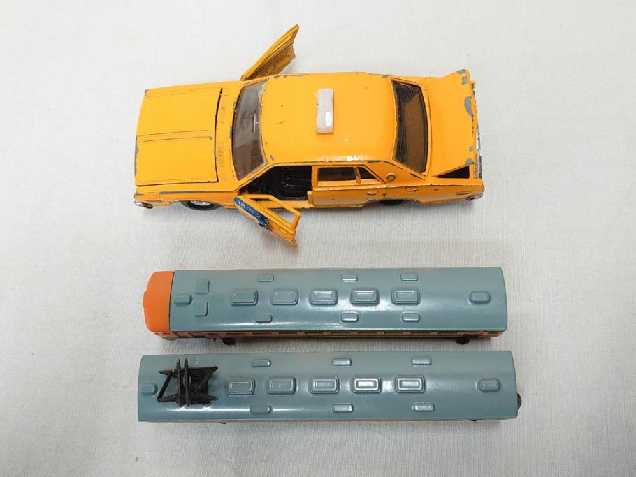 当時物　YONEZAWA TOYS　ASAHI TOYS　アサヒ玩具　DIAPET　ダイヤペット　MODEL PET　モデルペット　自動車　ミニカー　まとめて20点セット(おもちゃ、オモチャ、パトカー、はとバス、タクシー、郵便トラック、TOYOTA、トヨタ、NISSAN、日産、HONDA、ISUZU、MITSUBISHI、三菱、NO.2、6、鉄道シリーズ、電車、フォークリフト)(R-075474)