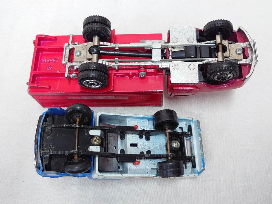 当時物　YONEZAWA TOYS　ASAHI TOYS　アサヒ玩具　DIAPET　ダイヤペット　MODEL PET　モデルペット　自動車　ミニカー　まとめて20点セット(おもちゃ、オモチャ、パトカー、はとバス、タクシー、郵便トラック、TOYOTA、トヨタ、NISSAN、日産、HONDA、ISUZU、MITSUBISHI、三菱、NO.2、6、鉄道シリーズ、電車、フォークリフト)(R-075474)
