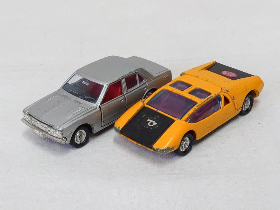 当時物　TOMICA トミカ　DANDY ダンディ　自動車　ミニカー　まとめて19点セット(玩具、おもちゃ、オモチャ、消防車、タンクローリー、Shell、はとバス、キャンピングカー、トラック、清掃事業、NHK、TOYOTA、トヨタ、HINO、ISUZU、MITSUBISHI、三菱)(R-075475)