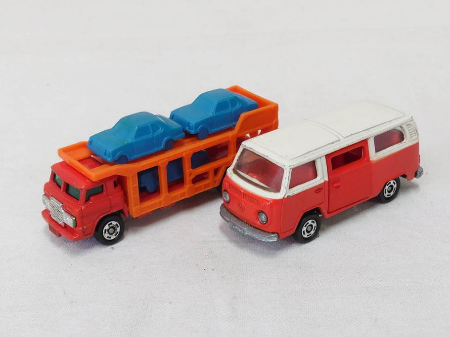 当時物　TOMICA トミカ　DANDY ダンディ　自動車　ミニカー　まとめて19点セット(玩具、おもちゃ、オモチャ、消防車、タンクローリー、Shell、はとバス、キャンピングカー、トラック、清掃事業、NHK、TOYOTA、トヨタ、HINO、ISUZU、MITSUBISHI、三菱)(R-075475)