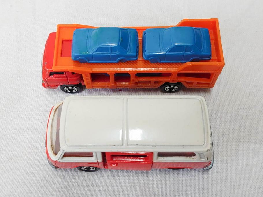 当時物　TOMICA トミカ　DANDY ダンディ　自動車　ミニカー　まとめて19点セット(玩具、おもちゃ、オモチャ、消防車、タンクローリー、Shell、はとバス、キャンピングカー、トラック、清掃事業、NHK、TOYOTA、トヨタ、HINO、ISUZU、MITSUBISHI、三菱)(R-075475)