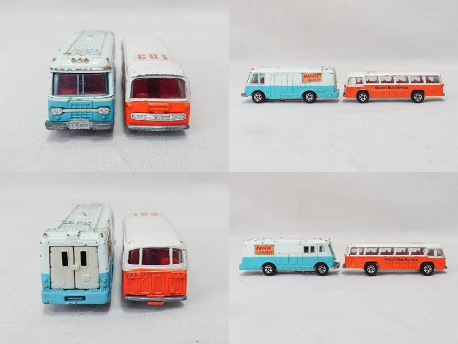 当時物　TOMICA トミカ　DANDY ダンディ　自動車　ミニカー　まとめて19点セット(玩具、おもちゃ、オモチャ、消防車、タンクローリー、Shell、はとバス、キャンピングカー、トラック、清掃事業、NHK、TOYOTA、トヨタ、HINO、ISUZU、MITSUBISHI、三菱)(R-075475)