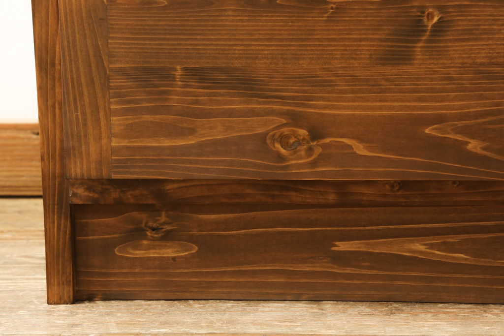 ラフジュ工房オリジナル　古建具リメイク　レトロスタイルの空間づくりに活躍するパタパタ扉の収納棚(戸棚、キャビネット、下駄箱、靴箱)(R-061284)