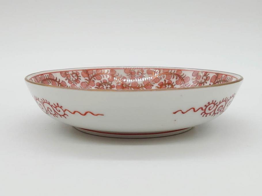 明治期 九谷 金襴手 赤絵 約12cm 3.9寸 華やかな色合いが美しい