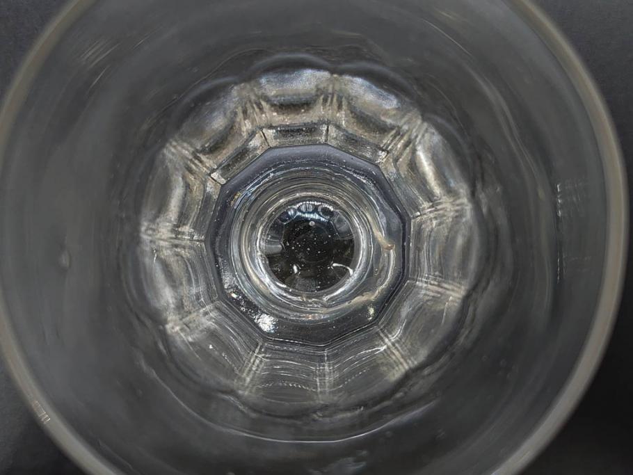 明治〜大正時代　レトロな雰囲気が魅力のリキュールグラス5客セット(古グラス、和ガラス、酒器、硝子、ショット、酒杯、高台)(R-075530)