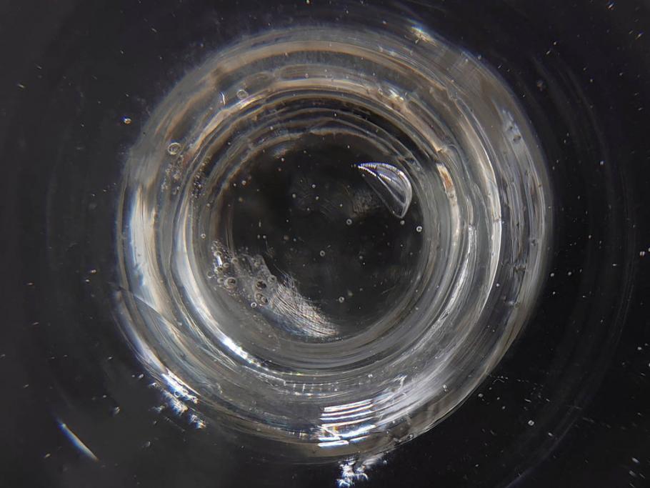 明治〜大正時代　レトロな雰囲気が魅力のリキュールグラス5客セット(古グラス、和ガラス、酒器、硝子、ショット、酒杯、高台)(R-075530)