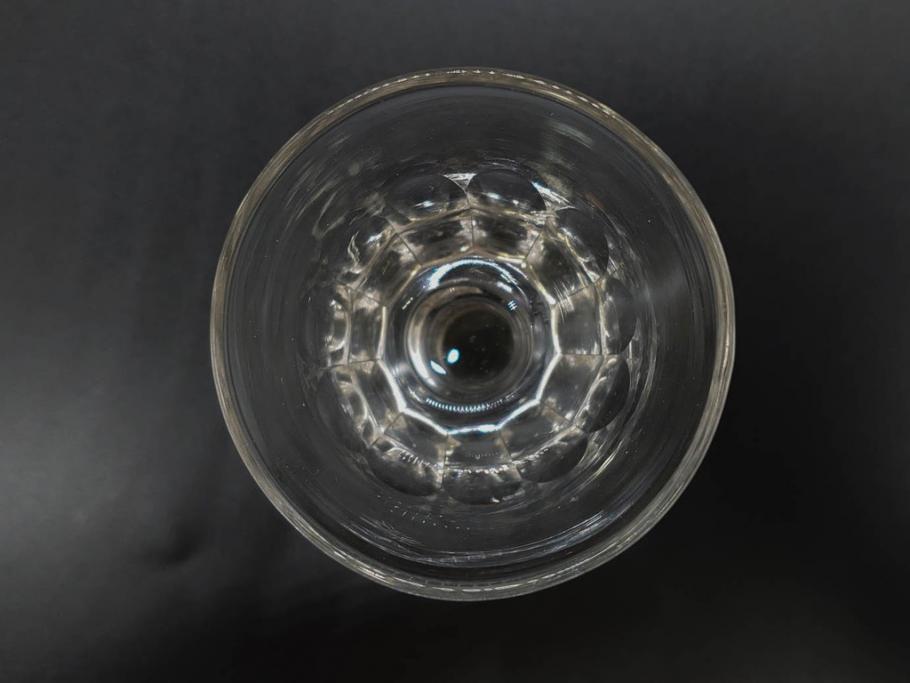 明治〜大正時代　レトロな雰囲気が魅力のリキュールグラス5客セット(古グラス、和ガラス、酒器、硝子、ショット、酒杯、高台)(R-075530)
