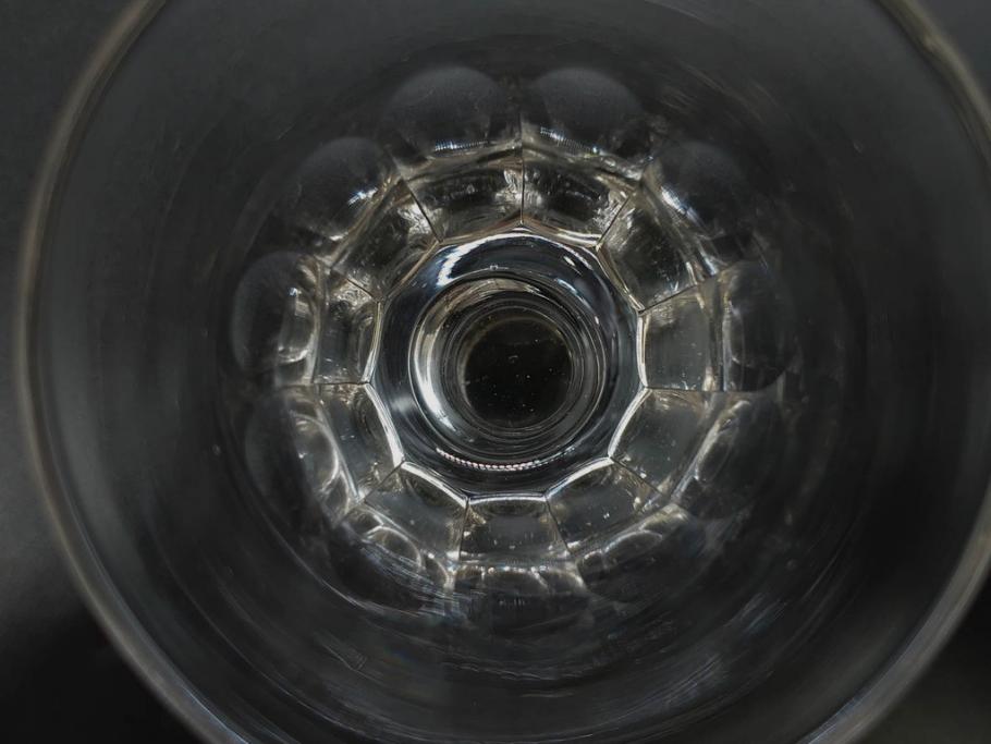 明治〜大正時代　レトロな雰囲気が魅力のリキュールグラス5客セット(古グラス、和ガラス、酒器、硝子、ショット、酒杯、高台)(R-075530)