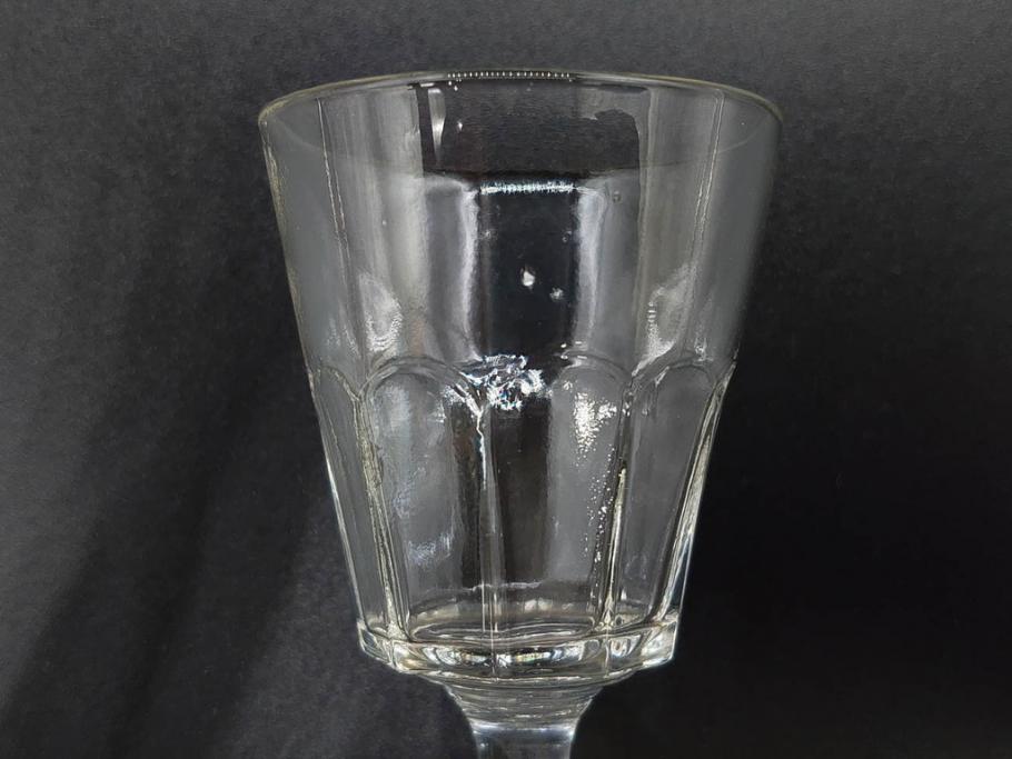 明治〜大正時代　レトロな雰囲気が魅力のリキュールグラス5客セット(古グラス、和ガラス、酒器、硝子、ショット、酒杯、高台)(R-075530)